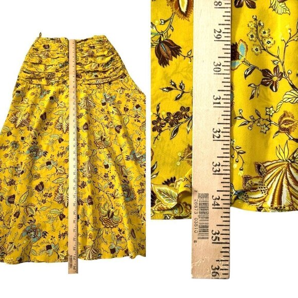 Ulla Johnson Imani Skirt‎ in Mimosa,  Yellow floral Silk, Size 0 - Picture 15 of 16